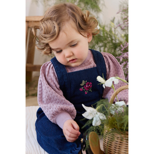 Maylah Overall - Deep Sea Denim Orchid Rose