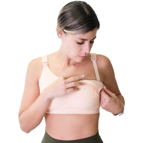 Zomee Nursing Bra for Breastfeeding, Seamless Wire-Free Bralette