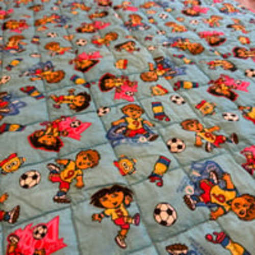 Vintage Dora & Diego quilt