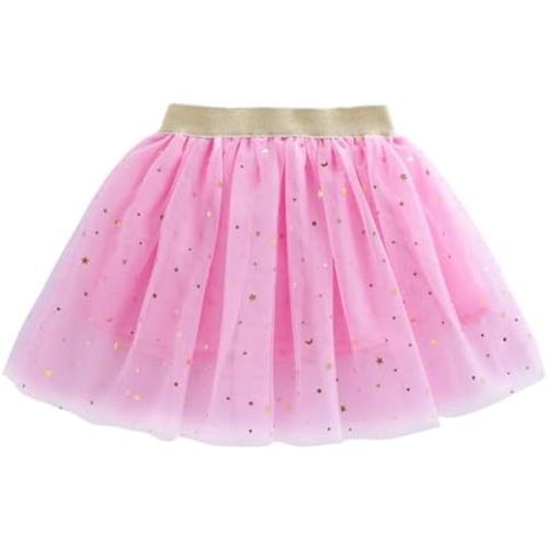 Jastore Girls Layered Rainbow Tutu Skirt Dance Dress Ruffle Tiered Clubwear