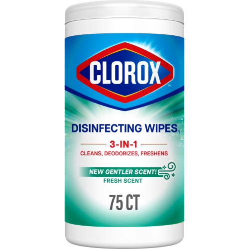 Clorox Bleach-Free Disinfecting and Cleaning Wipes, Fresh Scent, 75 Count