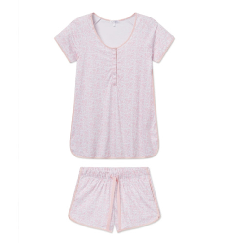 LAKE | Women | Pima Cotton Pajamas | English Rose Garden Floral Maternity Shorts Set