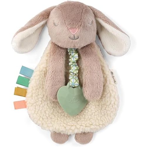 Itzy Ritzy Lovey Including Teether, Teething Relief, 0+ Months, Taupe Bunny