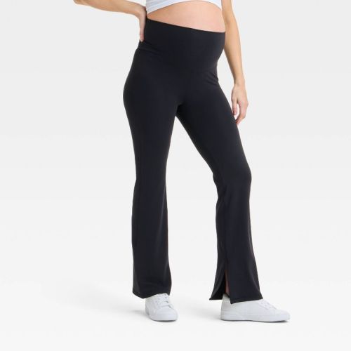 High-Rise Over Belly Slit Flare Maternity Leggings - Isabel Maternity by Ingrid & Isabel™