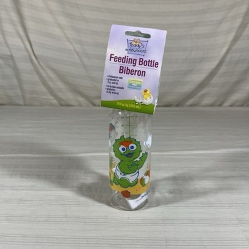 Vintage Sesame Street Plastic 8oz Baby Bottle Oscar Grouch 2004 NOS B1