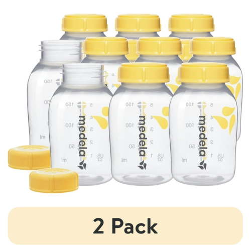 (2 pack) Breast Milk Collection and Storage Bottles with Solid Lids - 6pk/5oz