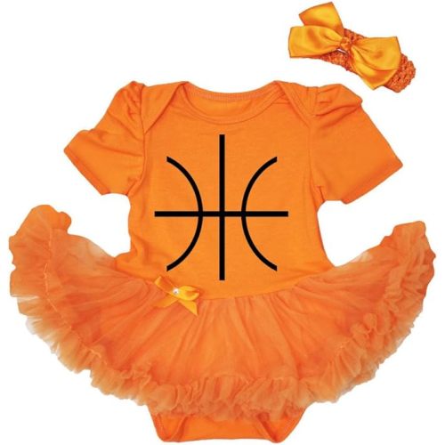 Petitebella Basketball Print Baby Dress Nb-18m