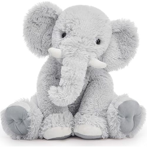 19.6 Inch Stuffed Elephant Giant Plush Grey Elephant Stuffed Animal for Kids Gift for Girls Birthday Christmas Valentine's Day Themed Party Decorations