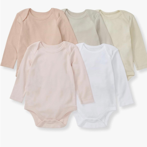 Burt's Bees Baby Bodysuits, Short Sleeve and Long Sleeve One-Pieces, 100% Organic Cotton