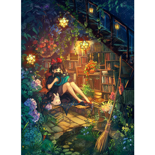 Under the Stairs — 27.6" x 37.8" (70cm x 96cm) / Square including 59 colors with 4 ABs and 1 Fairy Dust Diamonds / 108,185