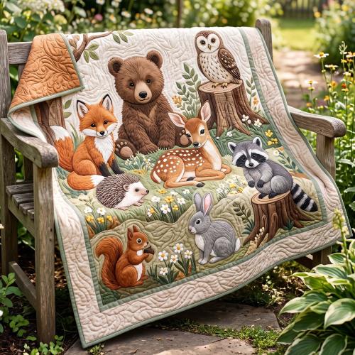 Peaceful Forest Friends Bamboo Quilt Blanket – Zumbamboo