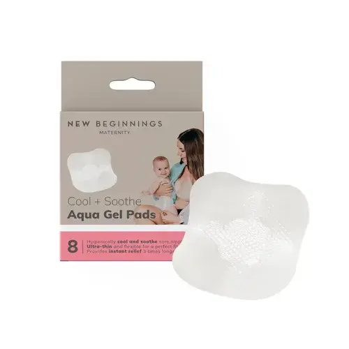 NEW BEGINNING AQUA GEL BREAST PADS 8PACK | Baby Bunting NZ