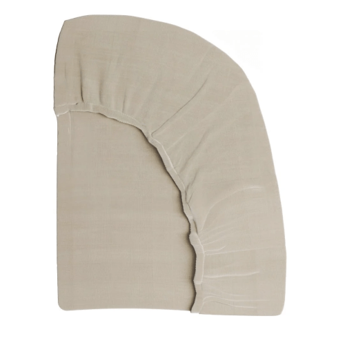 Breathable Organic Muslin Crib Sheets | GOTS-Certified Cotton | Naturepedic | Sand