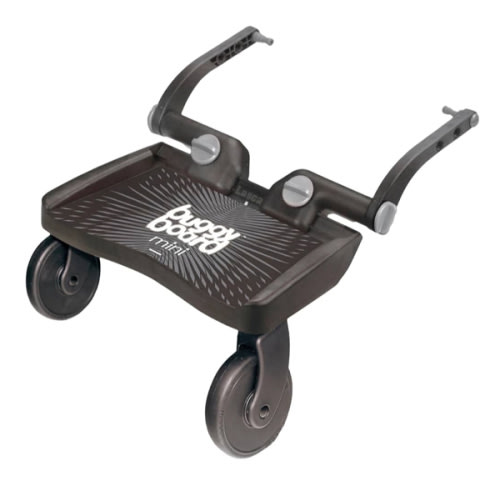 BuggyBoard Mini Universal Stroller Board, Fits 90% of Strollers Including UPPAbaby, Baby Jogger, Bugaboo, Stroller Attachment for Toddler to Ride & Stand, Max Weight 66 lbs, Black