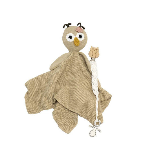 Security Blanket with Pacifier Clip