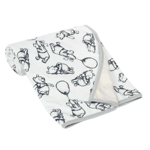 Lambs & Ivy Disney Baby WINNIE THE POOH Baby Blanket - Tan/Cream Jersey/Minky