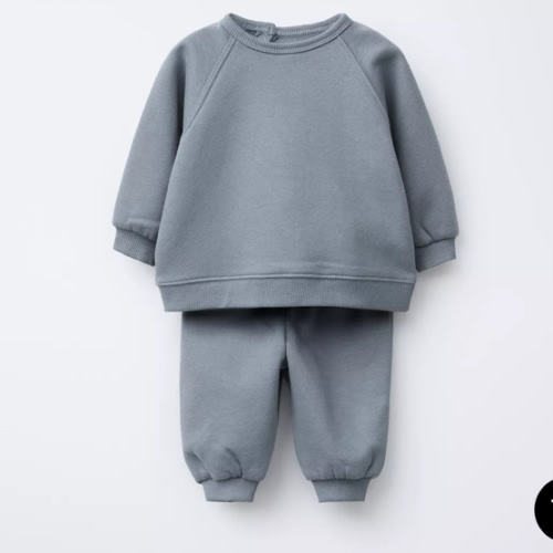 SWEATSHIRT AND JOGGER SET WITH BRUSHED INTERIOR - Cornflower blue | ZARA United States