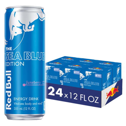 Red Bull Sea Blue Edition Energy Drink, 12 fl. oz., 6 Packs of 4 Cans