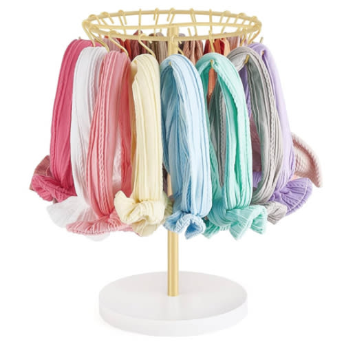 Amazon.com : Dahey Headband Holder Hair Bow Organizer for girls Metal Baby Headband Storage for Girls with 30 Hooks Modern Hair Accessories Organizer Bow Rack Storage Stand Display for Girls Baby Room Decor