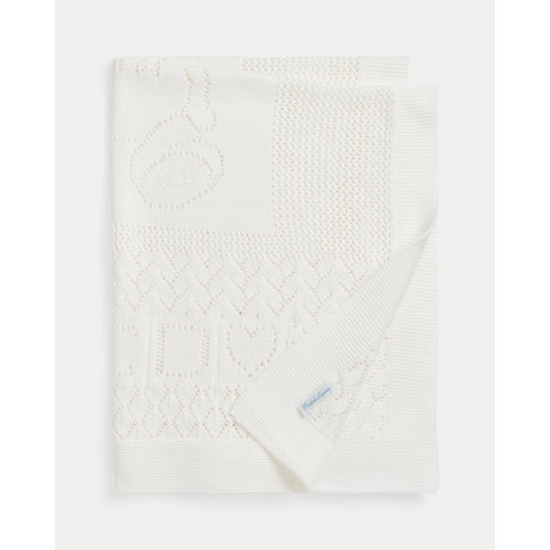 Pointelle-Knit Cotton Blanket