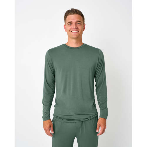 Grove Green Men's Long Sleeve Pajama Top | Little Sleepies