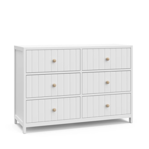 Graco Teddi White 6-Drawer 51.37 in Wide Dresser 03716-501