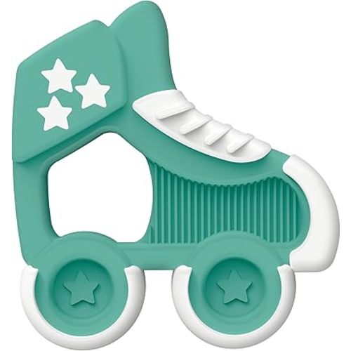 Dr. Brown's Ridgees Roller Skate Baby Teether, Massaging Multi-Texture Teething Toy for Babies, BPA-Free, 3m+