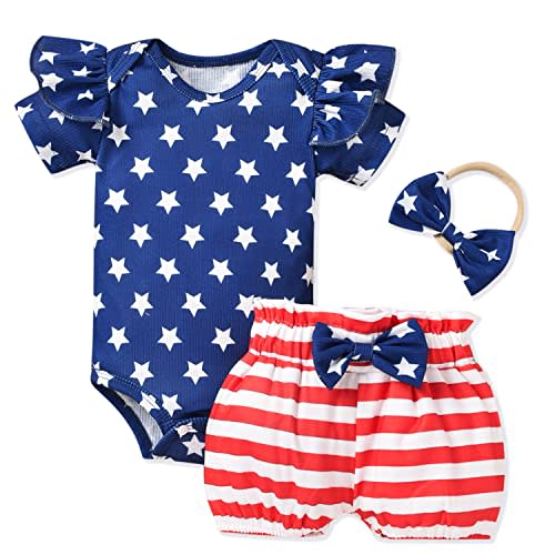 Aalizzwell Baby Girls Ribbed Bodysuit Bloomer Shorts Outfits Summer Clothes