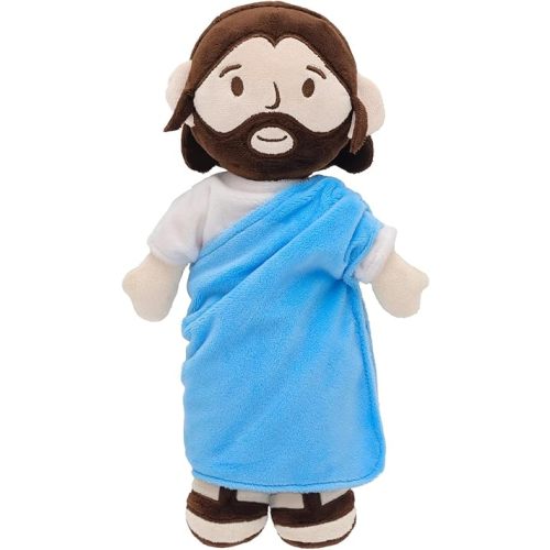 Jesus Plush Doll Guardian Mary Stuffed Baptism plushie Savior Toy for Church Sunday School Religious Easter