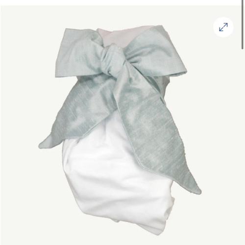 Bow Swaddle ® - Sea Blue Silk