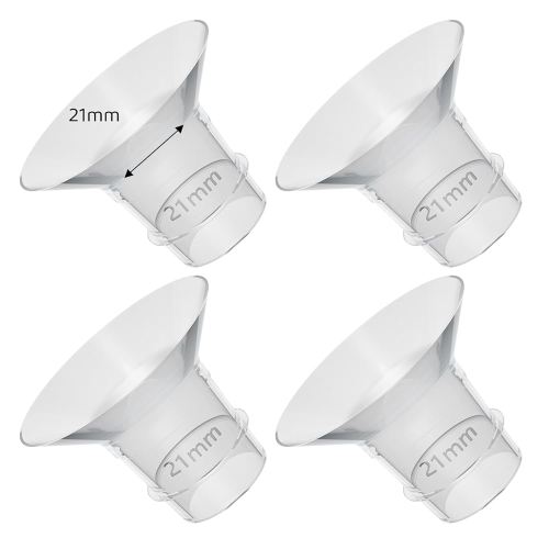 Flange Inserts 21mm Compatible with Medela/Spectra/TSRETE/Elvie/Momcozy/Bellababy Breast Pump 24mm Shields/Flanges, Reduce 24mm Nipple Tunnel Down to 21 mm, 4PCS