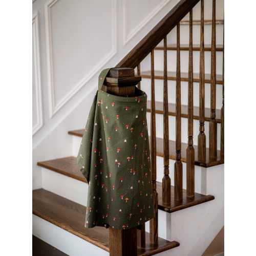 Green Darling Mushroom Cotton Nursing Cover