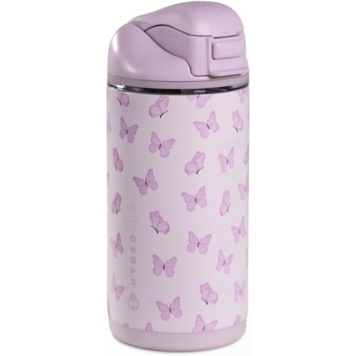 HydroJug Ease2o 14oz Kids Water Bottle with Straw & Chug Lid, Flutter