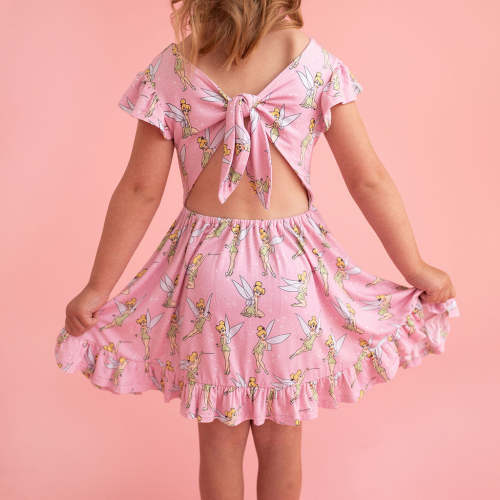 Disney Tinker Bell Tie Back Ruffled Twirl Dress