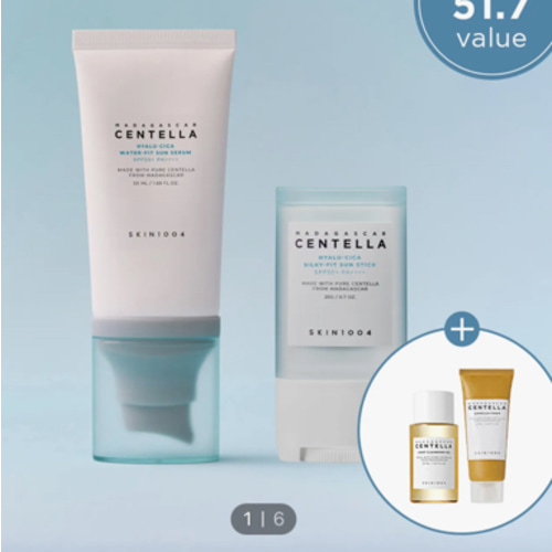 SKIN1004 Perfect Suncare Kit (Sun serum 50ml+Sun stick 20g+Cleansing oil 30ml+Cleansing Foam 20ml) | OLIVE YOUNG Global