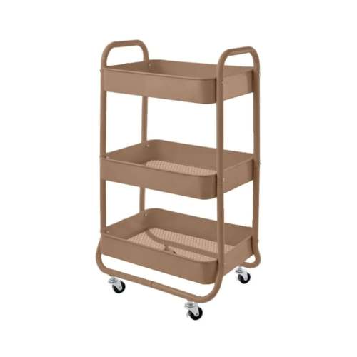 Ezy Storage Kozo Terracotta 3 Tier Utility Trolley