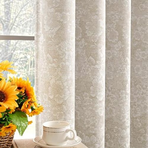 Dusty Beige Blackout Curtains 52" W x 63" L inch 2 Panels