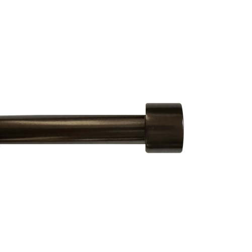 Mainstays 3/4" Bronze End Cap Adjustable Single Curtain Rod Set, 30-84”