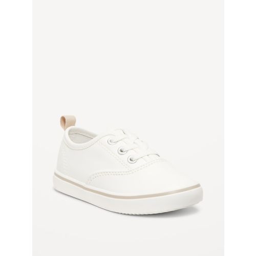 Unisex Elastic-Lace Faux-Leather Sneakers for Toddler