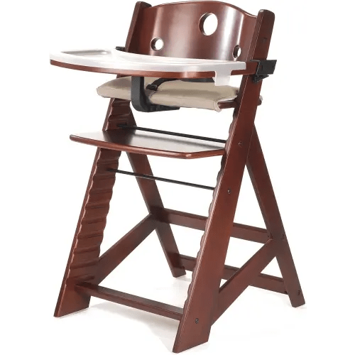 Height Right High Chair with Tray, Mahogany