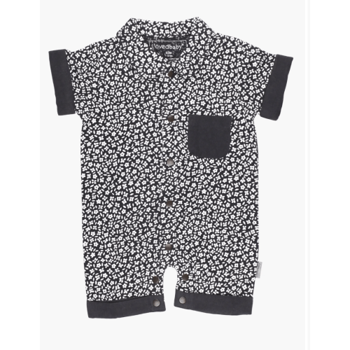 Organic Cotton Romper, 3-6M, chia floral