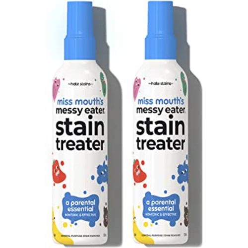 Miss Mouth's HATE STAINS CO Stain Remover for Clothes - 4oz 2 Pack of Newborn & Baby Essentials Messy Eater Stain Treater Spray - No Dry Cleaning Food, Grease, Coffee Off Laundry, Underwear, Fabric