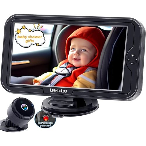 Baby Car Camera for Backseat 1080P - Plug and Play, HD Crystal Night Vision, Easy to Install, 360° Rotation, Wide View Angle, Protect Baby's Eye - Rear Facing Carseat Camera for Newborn, Infant, Kids