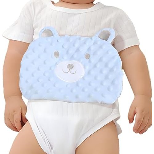 Baby Colic and Gas Relief - Cassia Seed Heated Tummy Wrap,Baby Heating Pad Swaddle Belt Relieves and Soothes Gas,Bloating and Upset Stomach (Blue)