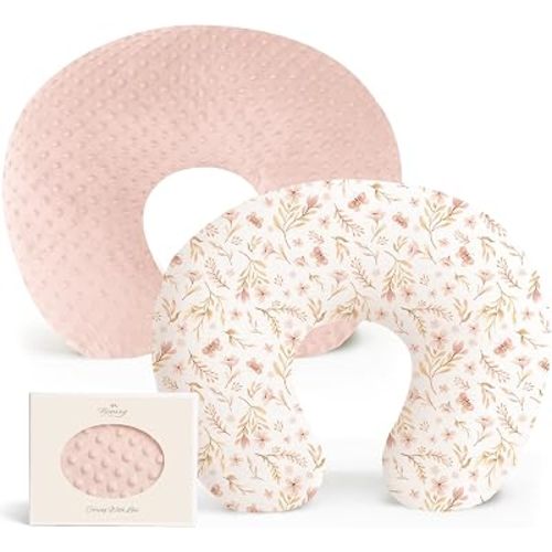 Konssy 2 Pack Nursing Pillow Covers, Soft Covers for Breastfeeding Pillows