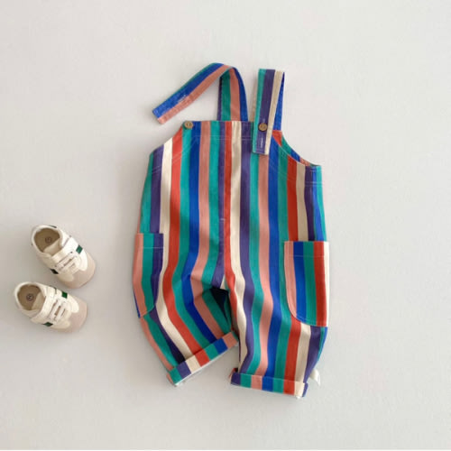 Baby Polka Dot Stripes Overalls