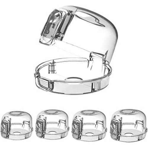 Stove knob Safety Covers (5-Pack) - Child Proof Gas Stove Knob Locks, Baby Proofing Safety Covers for Gas Stoves & Ovens, Heat Resistant & Durable, Easy to Install, Transparent