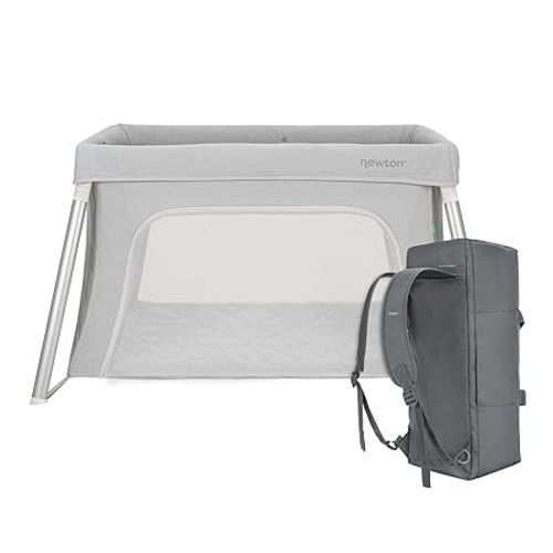 Newton Baby Compact Travel Crib & Play Yard, Carry-On Size - Grey