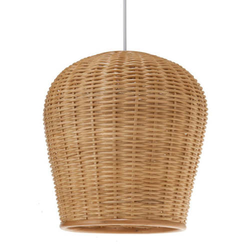 Wicker Pod Pendant Lamp, Natural