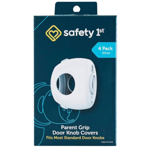 Safety 1st Parent Grip Door Knob Covers, White, One Size,4 Count (Pack of 1) (HS3260600), Packaging may vary